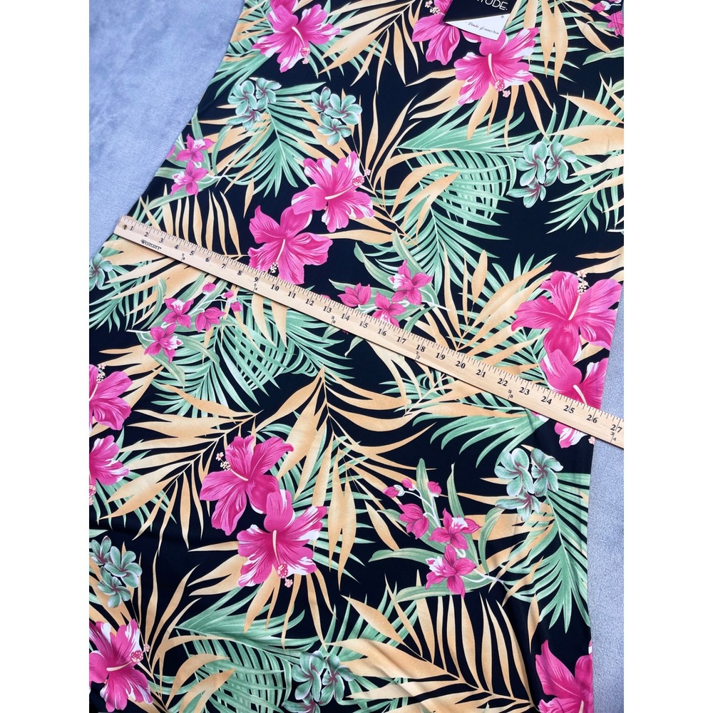 Attitudes by Renee Dress Set Women 2XP‎ Black Floral New Cold Shoulder Tropical - Picture 8 of 11